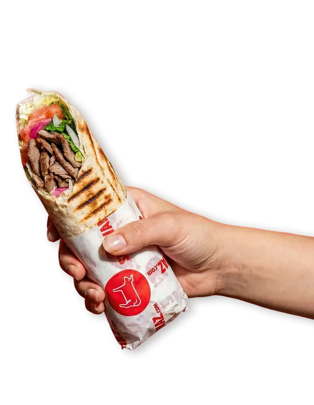 Beef shawarma wrap