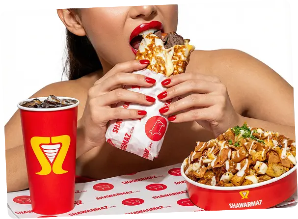 Friends enjoying Shawarmaz catering